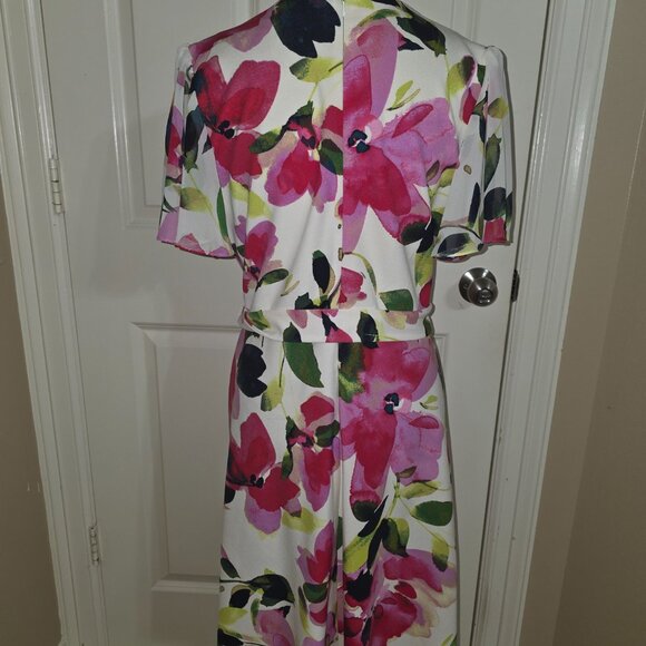 Shelby & Palmer Floral Wrap Midi Dress – Size 8 - Picture 5 of 6